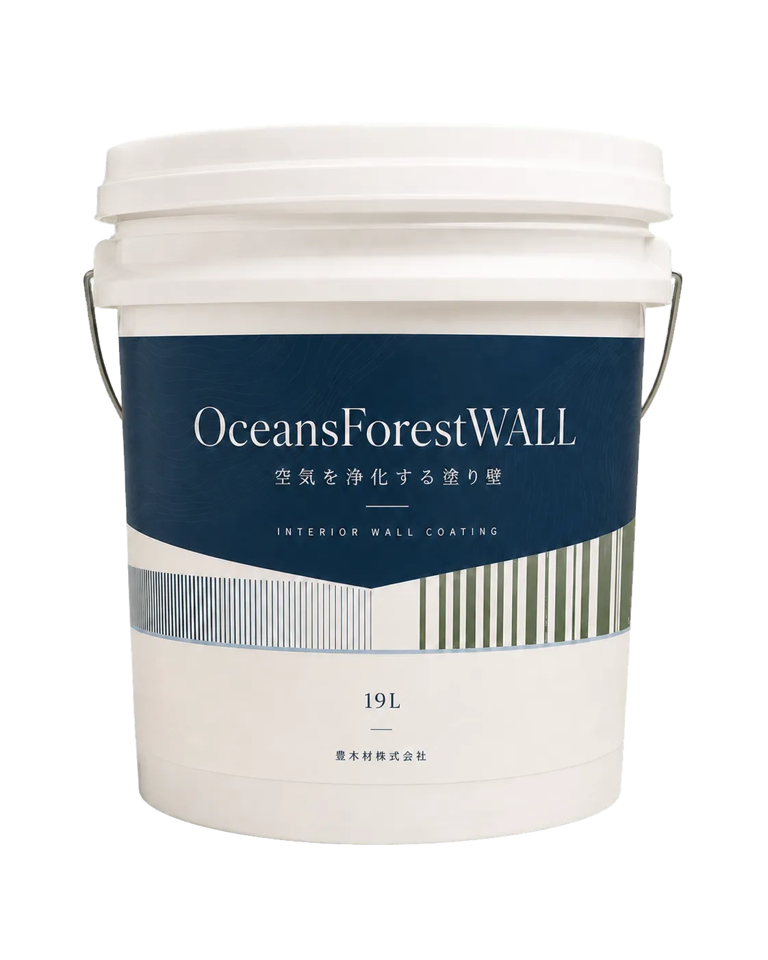 室内用塗り壁材OceansForestWALLの19Lペール缶イメージ